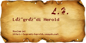 Légrádi Herold névjegykártya